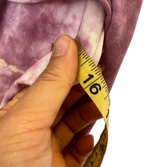 Young Broke Fabulous Purple Tie Dye Open Side Waist Tie Pants Small - Picture 10 of 11